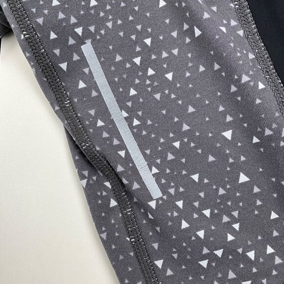 Nike Dri Fit Silver Gray Triangle Print Leggings Womens Sz L - Picture 8 of 8